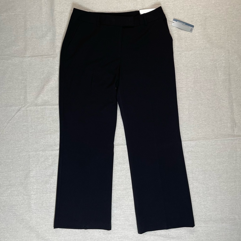 Worthington | NWT Petite Black Modern Fit Trouser Leg Dress Pants | 10P